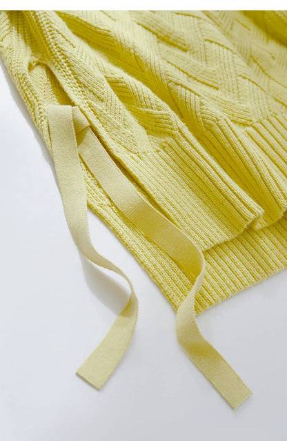Damen-Rollkragenpullover locker Schnürung Herbst-Winter