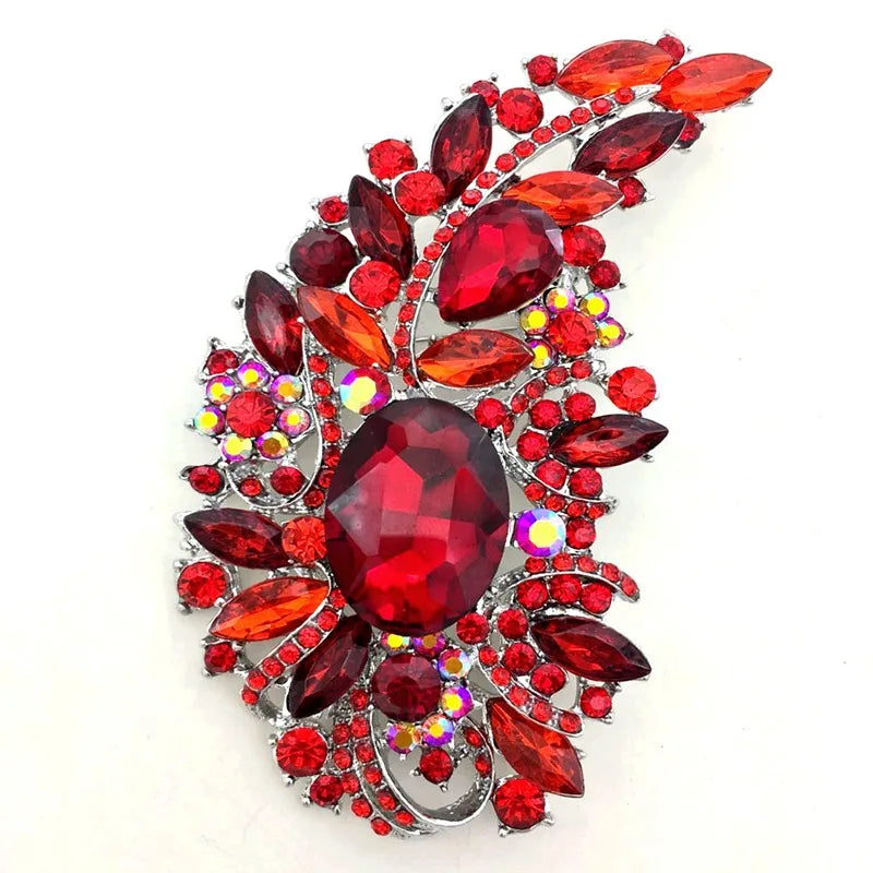Brosche Blume Kristall Perle Luxus Anzug Party Bankett Damen