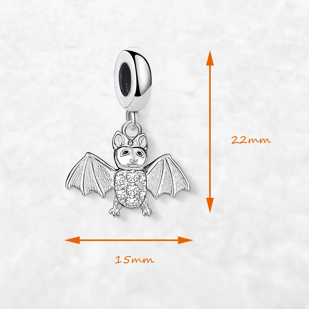 Damen-Charm-Anhänger Fledermaus süß II aus Sterlingsilber
