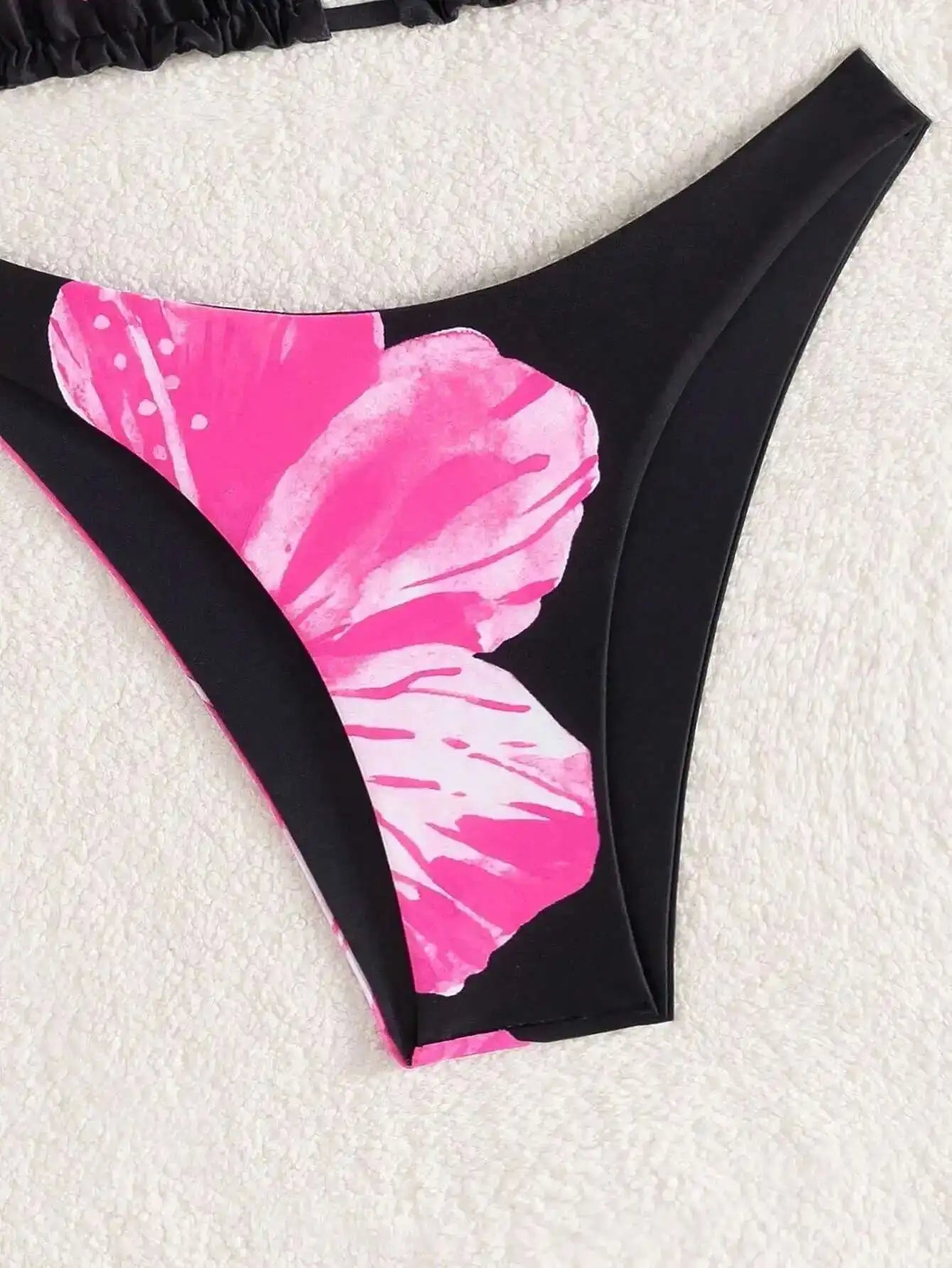 Glamouröses Damen-Bikini-Set mit Push-up-Effekt und glänzendem Design – perfekt für den Strand oder Pool