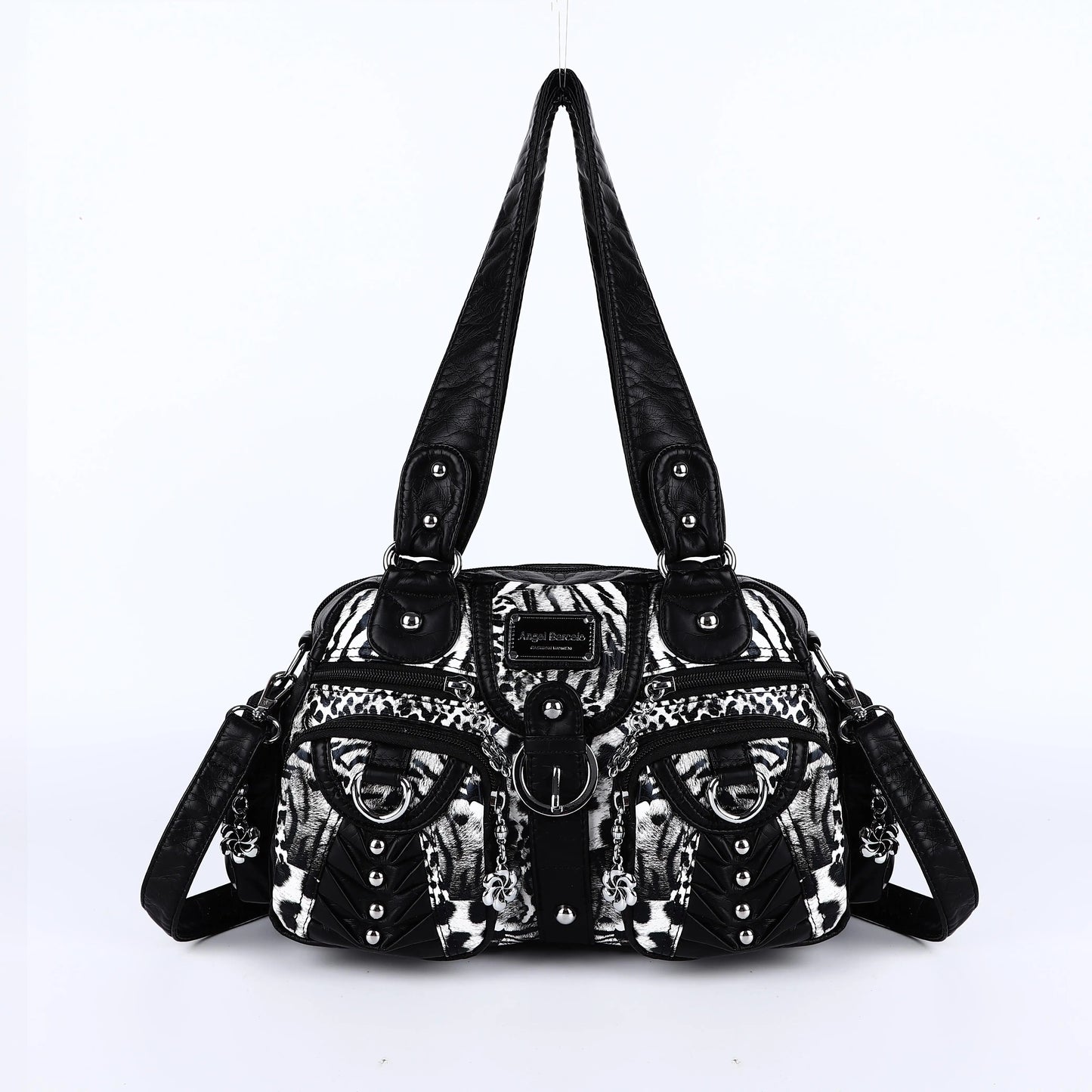 Damen-Satchel-Handtasche Aus PU-Leder Mit Top-Handle Und Mehrfachen Taschen Für Vielseitige Aufbewahrung