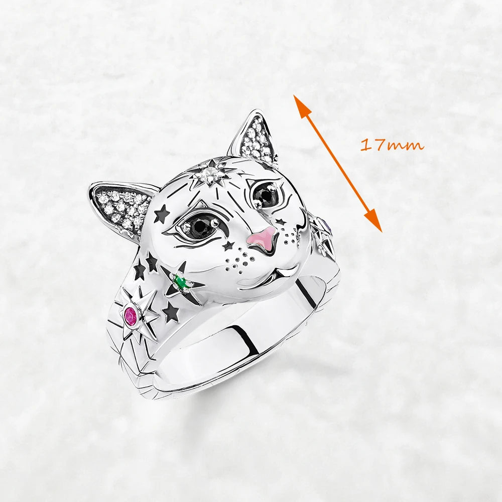 Damen-Ring Magic Cat Böhmen II aus Sterlingsilber
