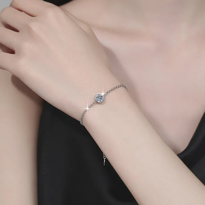 Damen-Schmuckset Halskette Ohrringe und Ring mit Moissanit