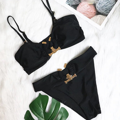 Dreiteiliges Damen-Bikini-Set im brasilianischen Stil – ideal für Strand und Pool