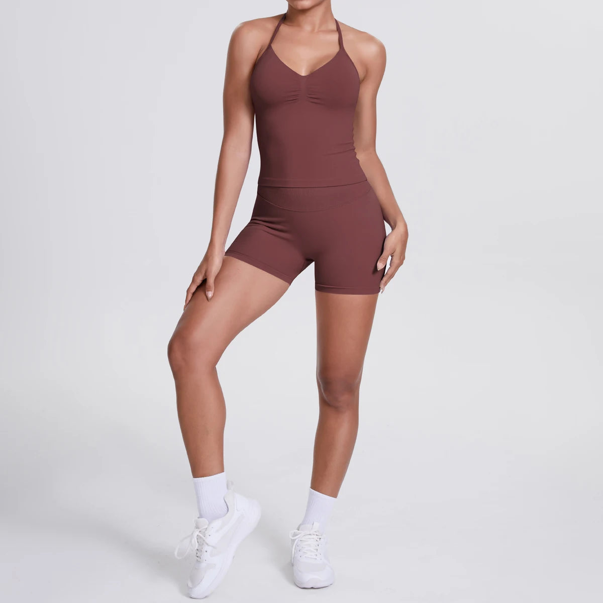 Damen Yoga Set Formende Shorts Nylon