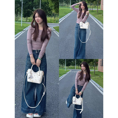 Damen Handtasche Aus PU-Leder Im Bucket-Stil Mit Crossbody Design