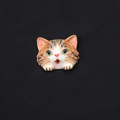 Brosche Tier Emaille Katze Schildkröte Pferd Einhorn Wal Vogel Bunt