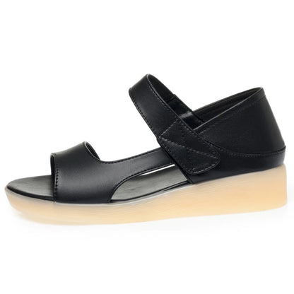 AIYUQI Damen Sandals Spaltleder Flat Roman Velcro