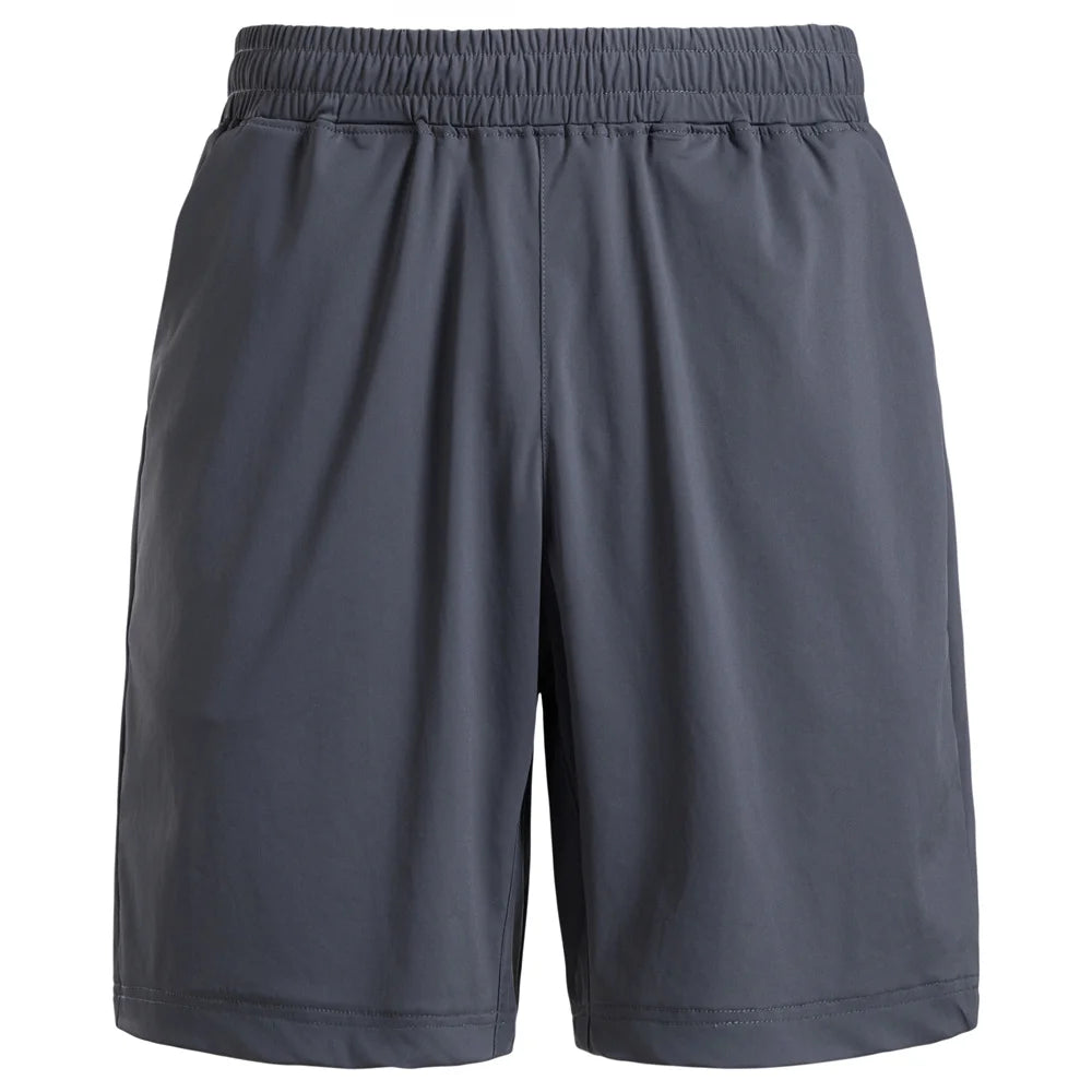 Herren-Urlaubsshorts in Dunkelgrau mit elastischem Bund und Taschen