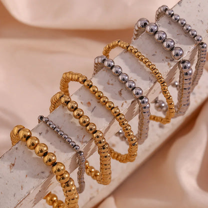 Damen-Perlenarmband mit Farbverlauf aus Edelstahl