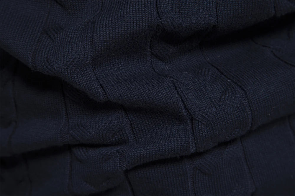 Herren Pullover aus hochwertiger Baumwolle mit Viertelreißverschluss und Stehkragen