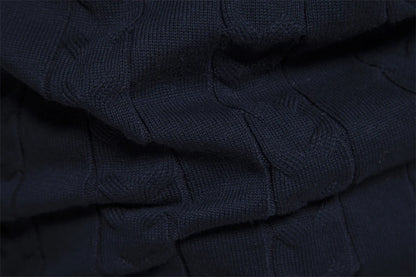 Herren Pullover aus hochwertiger Baumwolle mit Viertelreißverschluss im Retro-Stil
