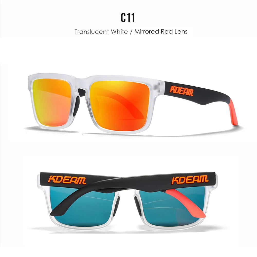 Sonnenbrille quadratisch polarisiert 37 Farben UV400 lässig Outdoor Unisex