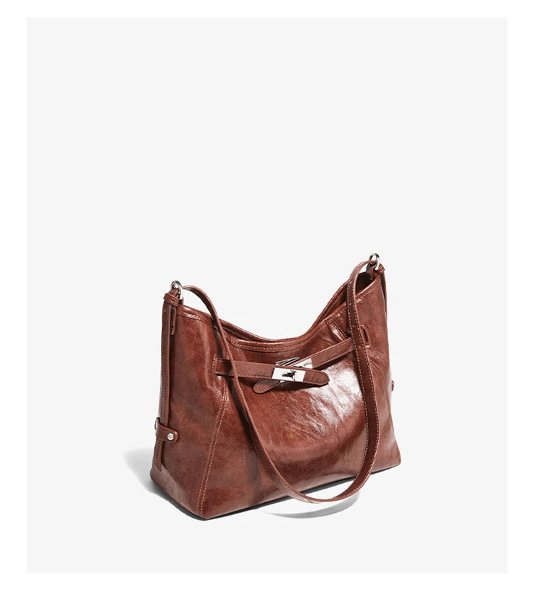 Damen-Hobo-Tasche aus PU-Leder mit Großem Stauraum für Alltag und Freizeit Geeignet als City-Tasche