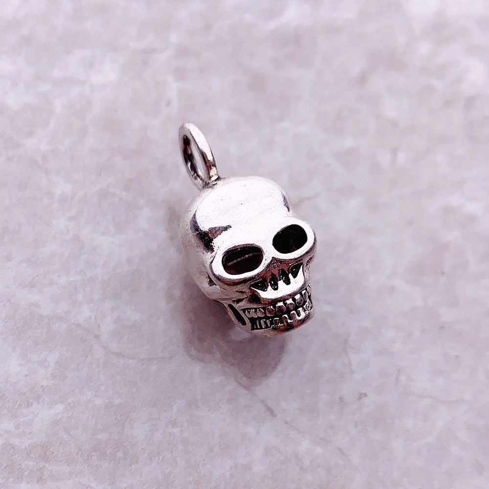 Damen-Anhänger Totenkopf Punk Rebel Street aus Sterlingsilber
