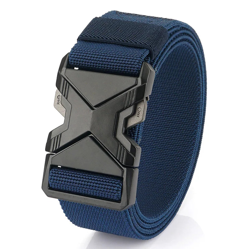 Herren-Taktischer Gürtel aus Nylon mit Elastischem Band und Schnellverschluss 3,8 cm Breite