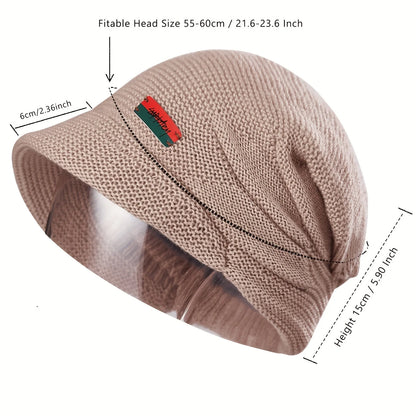 Strickmütze mit Visier und Fleecefutter