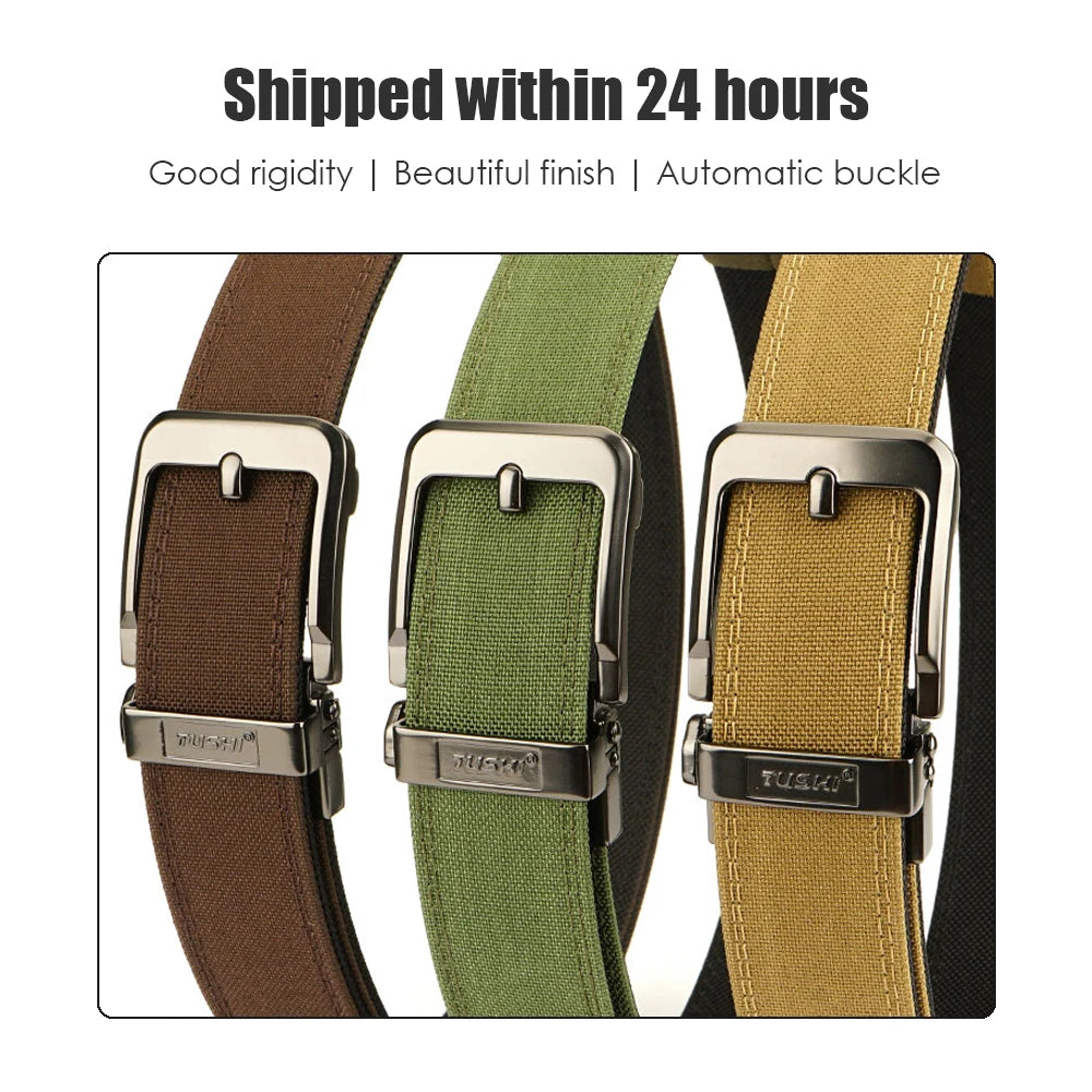 Herren-Taktischer Gürtel 3,8 cm Breite Aus Nylon 1100D mit Zinklegierungs-Schnalle