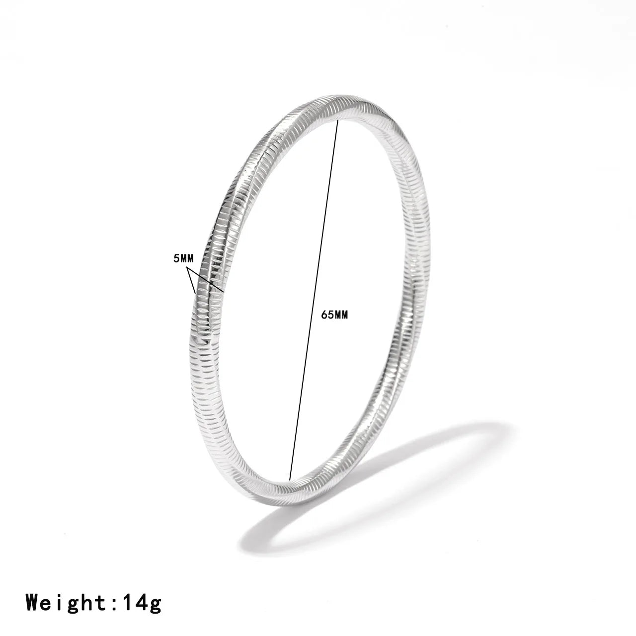 Damen-Armreif rund 65mm aus Edelstahl