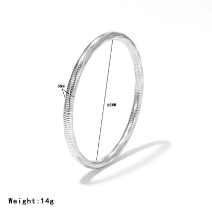 Damen-Armreif rund 65mm aus Edelstahl