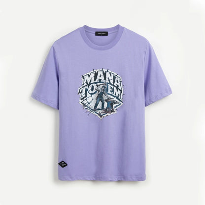 Hautfreundliches Herren T Shirt Mit Worker Motiv Aus Hochwertiger Baumwolle