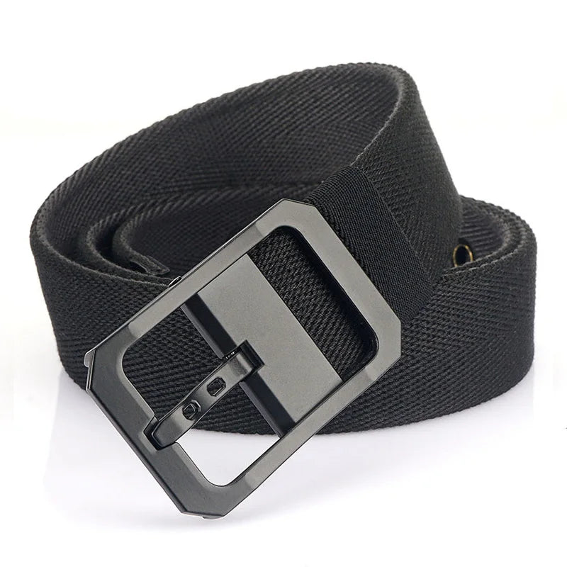 Unisex-Gürtel Aus Nylon Beidseitig Tragbar Reversibel Mit Metall-Schnalle 105–120 cm