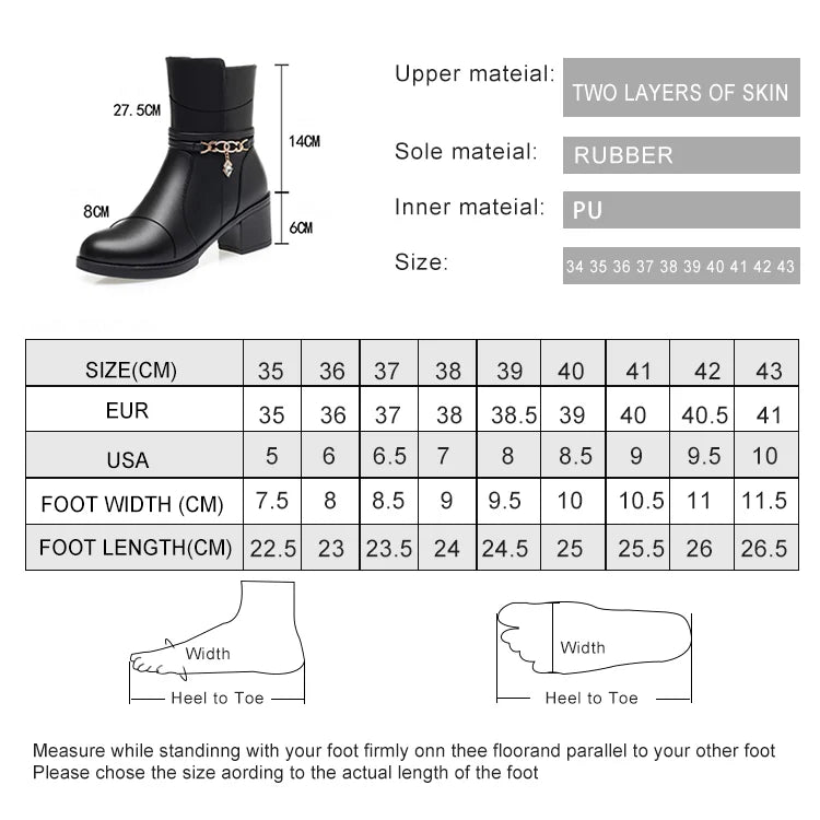 AIYUQI Women Snow Boots Winter 2025 New Genuine Leather Women Ankle Boots Round Toe Large Size Wool Women's Short Booties
