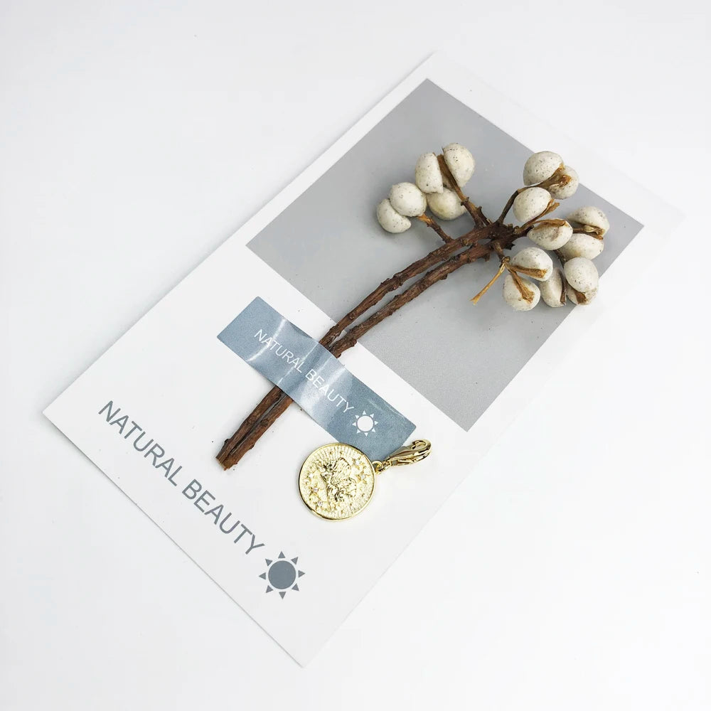 Damen-Charm-Anhänger Sternzeichen Horoskop Vintage aus Sterlingsilber