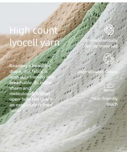 Damen-Strickjacke Lyocell V-Ausschnitt Glockenärmel Gürtel locker Frühling
