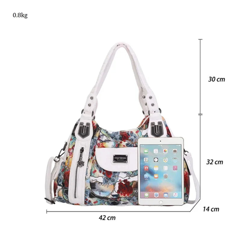 Damen-Schultertasche mit großzügiger Kapazität und durchdachtem Innenaufbau für Smartphone und Geldbörse