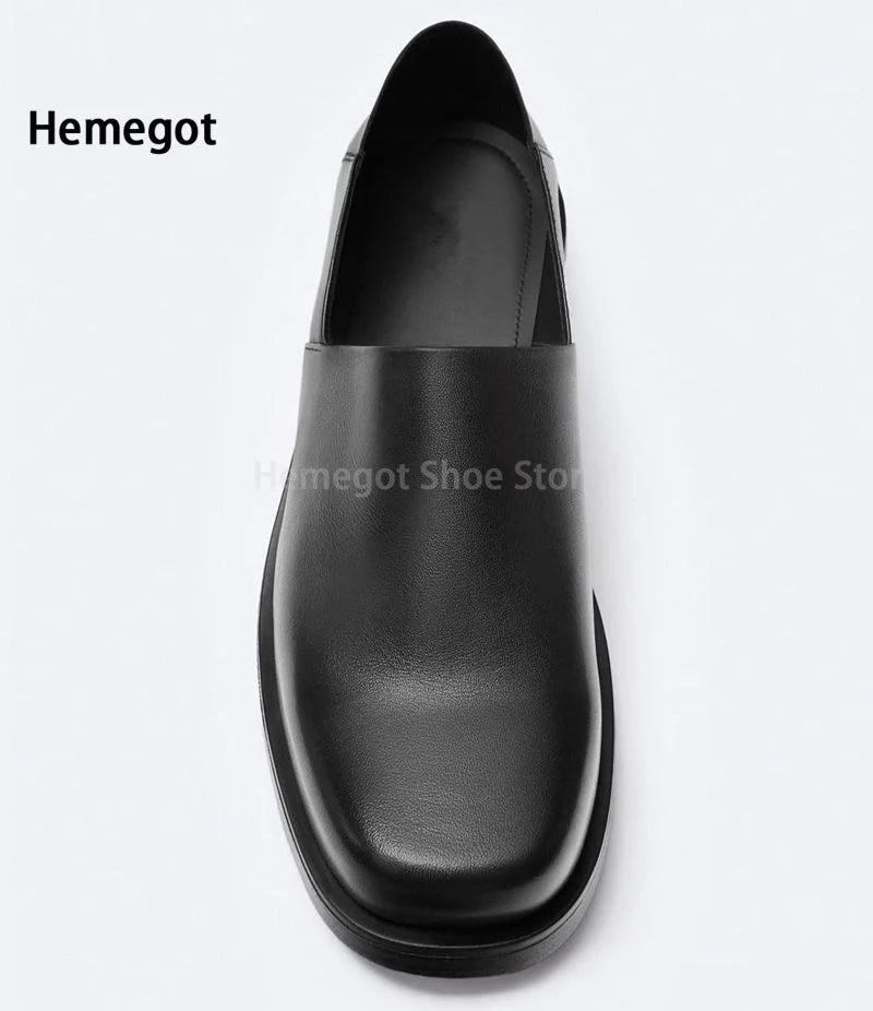 Schwarzer Herren-Loafer mit glattem Obermaterial und geschlossener Vorderkappe