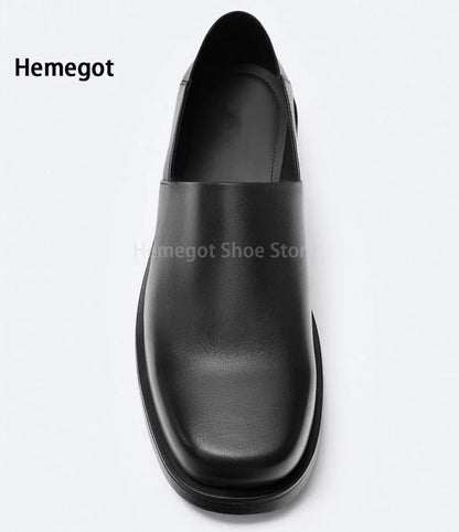 Schwarzer Herren-Loafer mit glattem Obermaterial und geschlossener Vorderkappe
