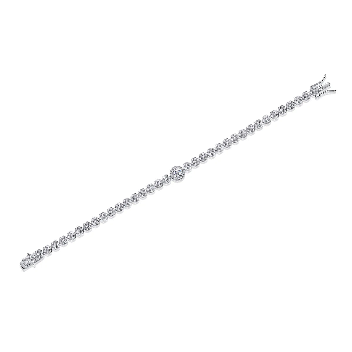 Damen-Armband mit großem Moissanit-Stein
