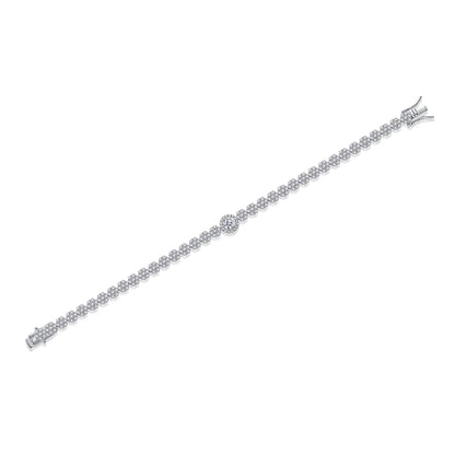 Damen-Armband mit großem Moissanit-Stein