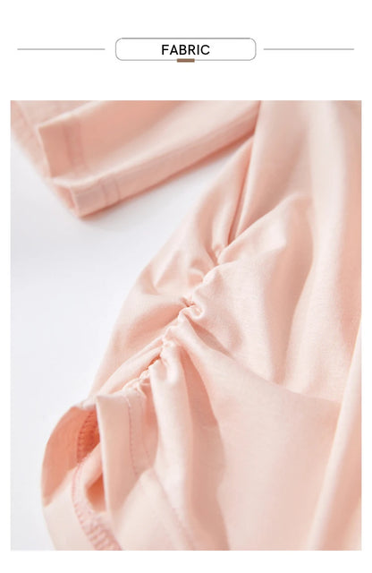 Damen T-Shirt im minimalistischen Stil aus leichtem elastischen Baumwollstoff