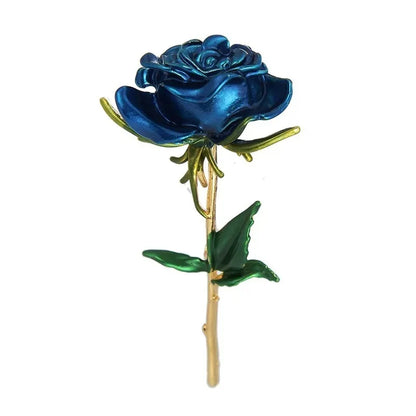 Brosche Blume Emaille Strass Anstecknadel vielseitig Damen