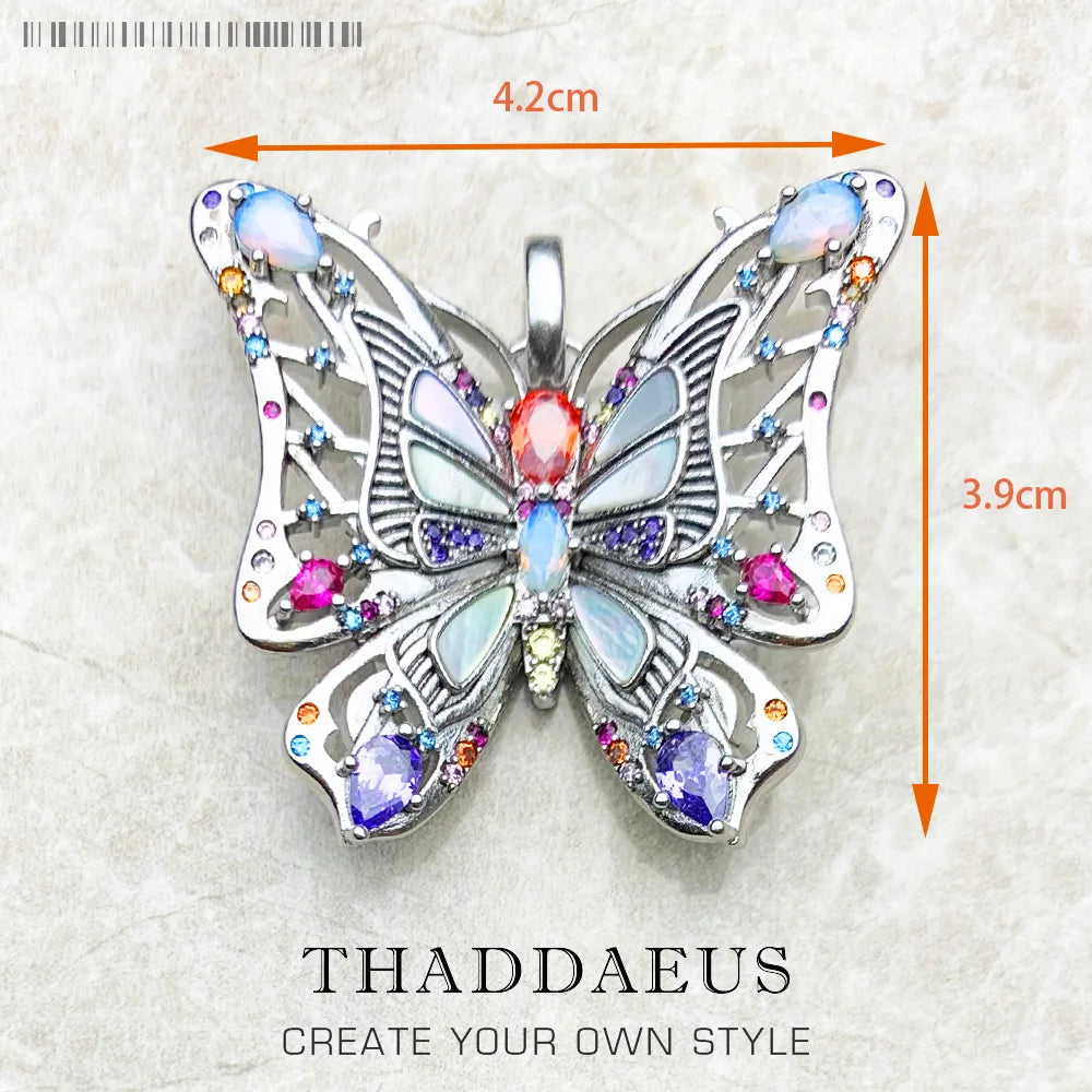 Damen-Charm-Anhänger Amulett magisch Natur Glück aus Sterlingsilber