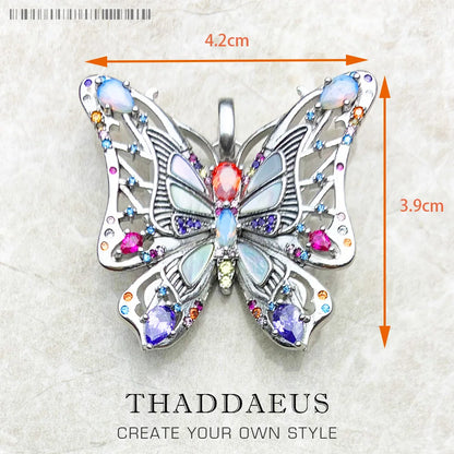 Damen-Charm-Anhänger Amulett magisch Natur Glück aus Sterlingsilber