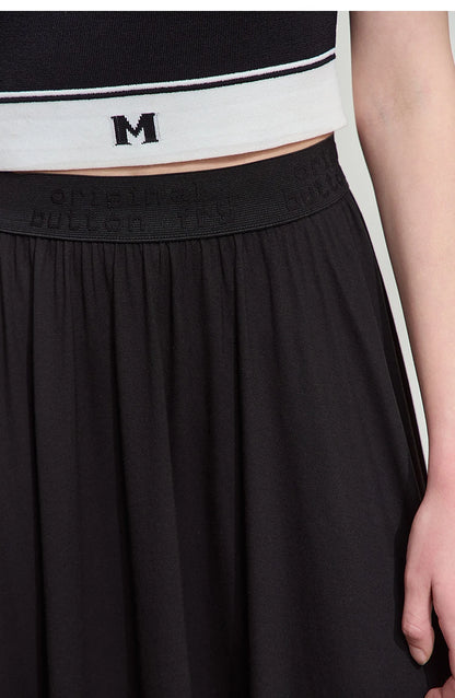 Damen T-Shirt-Rock Set mit solidem Swing-Kragen für den Sommer