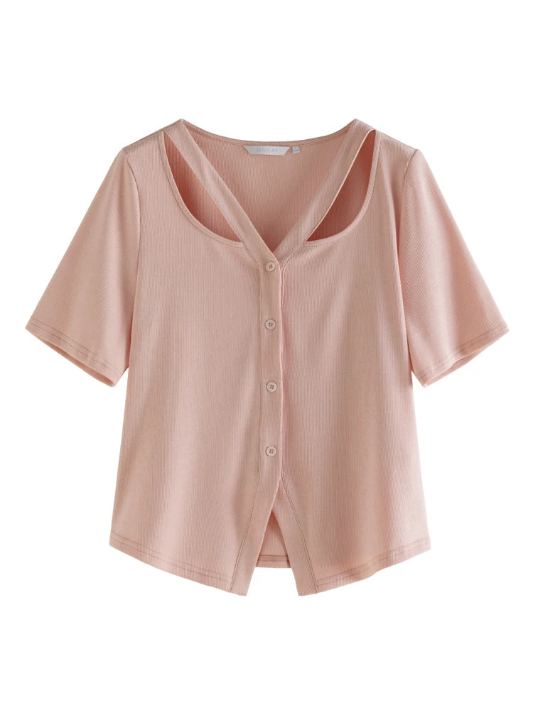 Lässige Damen-Bluse aus Lyocell mit Blumenärmeln und lockerem Schnitt – vielseitiges Sommer-Oberteil für jeden Anlass