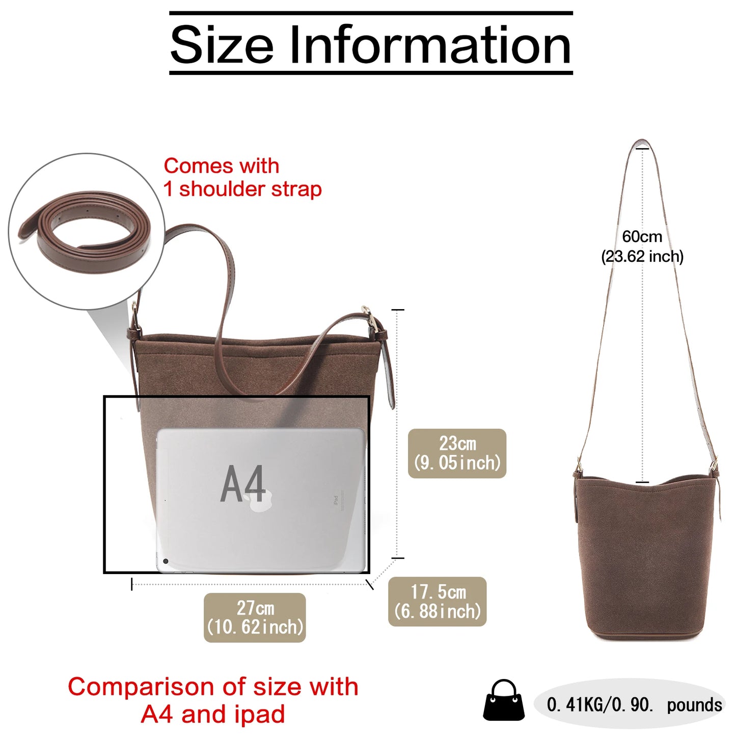 Damen Umhängetasche aus Wildleder 2-in-1 im Retro Stil Crossbody