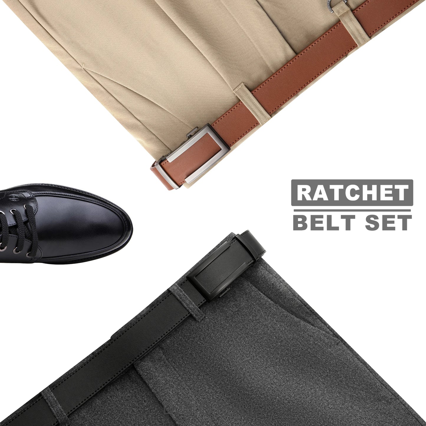 Herren Echtleder-Gürtel Hohles Muster Automatik-Schnalle Unisex 3,5 cm