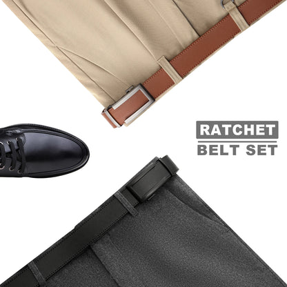 Herren Echtleder-Gürtel Hohles Muster Automatik-Schnalle Unisex 3,5 cm