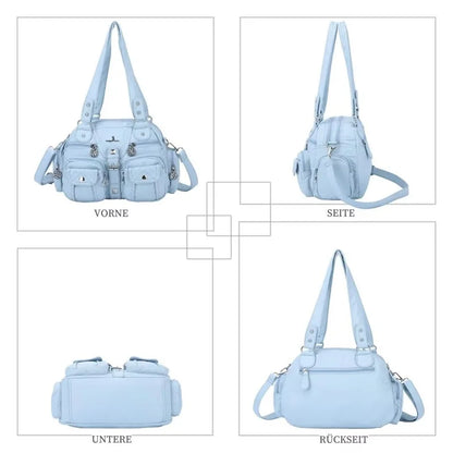 Damen-Handtasche Vintage Satchel Top-Handle aus PU-Leder Mit Innenfach und Ideale Geschenkidee