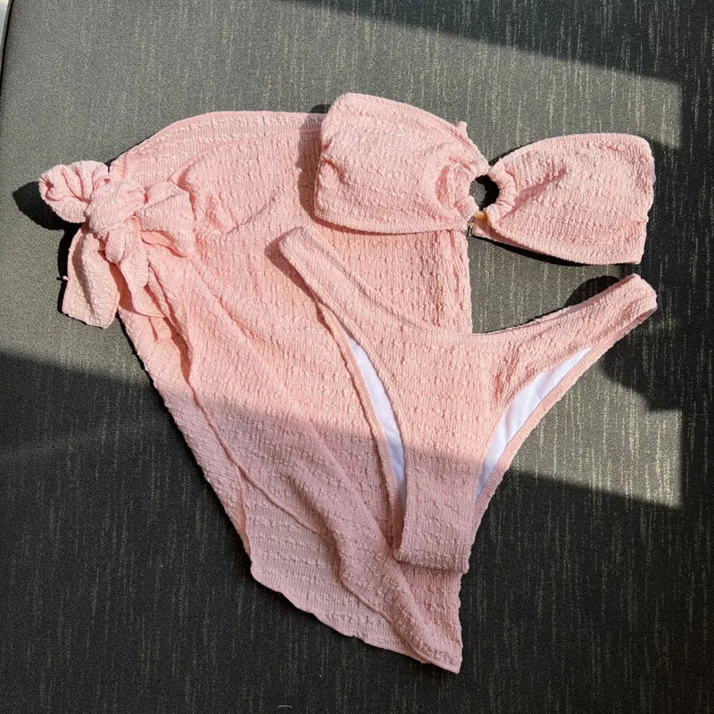 Sexy Bikini-Set in Pink mit Push-up-Effekt – Perfekt für Strand und Pool