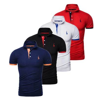 Elegantes Slim Fit Poloshirt Herren Stickerei Business Look