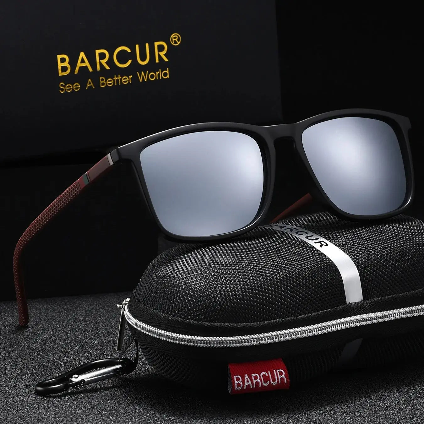 Sonnenbrille quadratisch Sport Polycarbonat polarisiert UV400 Herren