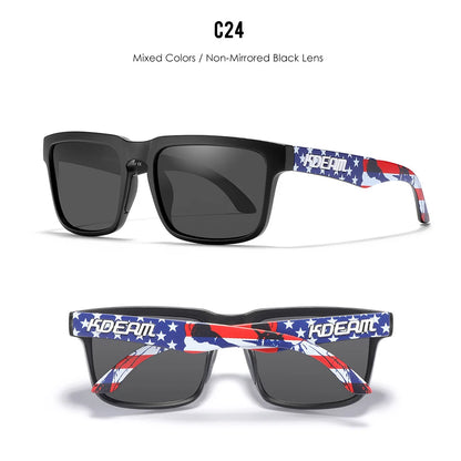 Sonnenbrille quadratisch polarisiert lässig Outdoor Unisex Pärchen neues Paket