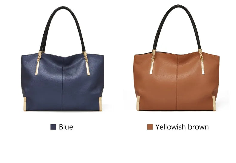 Damen Handtasche aus Rindsleder – Elegante Schultertasche mit Reißverschluss und großem Stauraum