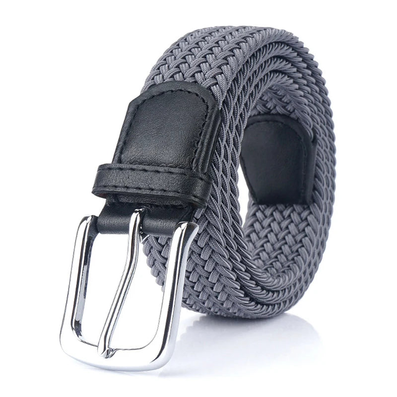Unisex Gürtel Gewebe Elastikband Silberne Metallschnalle Jeans Geeignet Alltag Freizeit